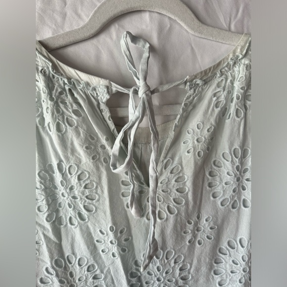 Loft Soft Blue Eyelet Lace Sleeveless Dress Size XL - Picture 3 of 6